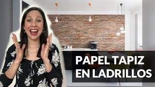 🤩 🤩Papel Tapiz Tipo MADERAS LADRILLOS y Piedras 🤩🤩 Incluye Ambientes Decorados [upl. by Atrebla]