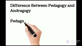 Difference Between pedagogy and andragogy [upl. by Zaria921]