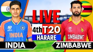 India vs Zimbabwe 4th T20  Live Cricket Match Today  IND vs ZIM Live Match Today  IND vs ZIM [upl. by Sheply370]