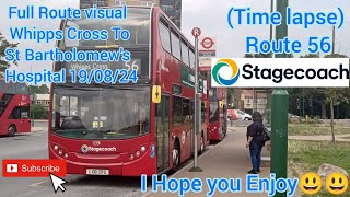 Diversion FRV  Route 56  Stagecoach London  E400H  Whipps Cross To Barts Hospital [upl. by Gildus]