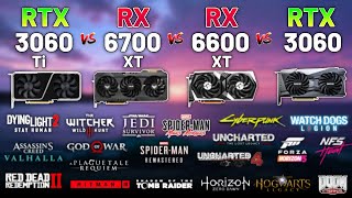 RTX 3060 Ti vs RX 6700 XT vs RX 6600 XT vs RTX 3060 in 2023 Test in 20 Games 1080p [upl. by Nirra]