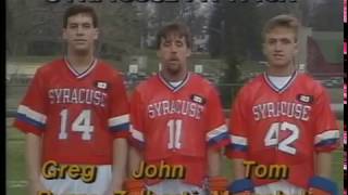 Syracuse vsHobart Lacrosse 1989 [upl. by Ahsennek]