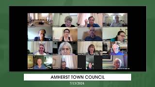 Amherst Town Council July 15 2024 [upl. by Ayotol634]