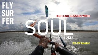 FLYSURFER SOUL 12M2  Kitesurfing high End 2329 knots  S06E08 [upl. by Tekla]