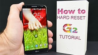 How to factory reset LG G2 D802  tutorial HD [upl. by Kerry]