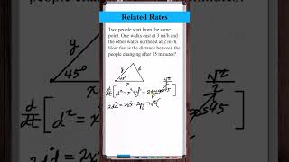 Related Rates  Distance between walkers [upl. by Ahel409]