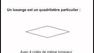 Les quadrilatères carré rectangle et losange pour le CE1 CE2 CM1 CM2 [upl. by Kary]