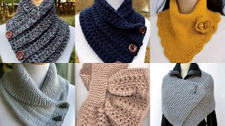 Crochet Button Cowl Super Bulky Boston Harbor Scarf Chunky wool blend functional button cowl [upl. by Nonna]