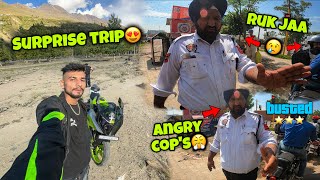 Chandigarh Police Caught me🤬 Busted😢Surprise Trip😍 Kawasaki h2r training back workout🏋️‍♀️ [upl. by Keelin913]