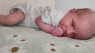 Newborn Tummy Time  3 Weeks Old [upl. by Lraep]