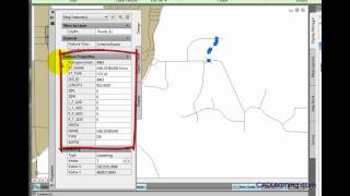 AutoCAD Map 3D 2012 Tutorial  Edit Feature Attributes [upl. by Annorah]