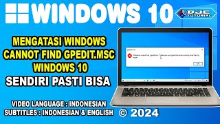 CARA MENGATASI Windows Cannot Find gpeditmsc Windows 10 dan 11 [upl. by Aieken]