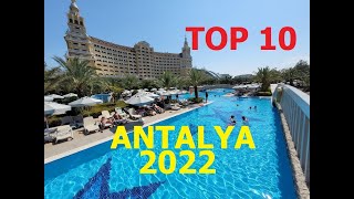 TOP 10 BEST 5 STAR ALL INCLUSIVE RESORT ANTALYA TURKEY 2022 [upl. by Arahsak]