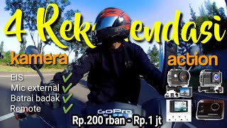 KAMERA ACTION MURAH 4k 30fps  EIS amp MIC EXTERNAL  REKOMENDASI vmvmotovlog [upl. by Miksen]