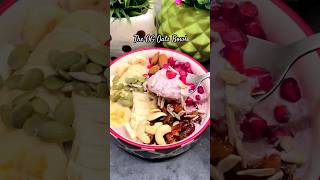 Trending recipe of oats fruit bowl 🫐🍌  yummy trending shorts youtubeshorts shortsfeed oats [upl. by Metzgar803]