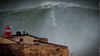 100ft World Record Wave Garrett McNamara Surfing Nazare Portugal [upl. by Harmon]