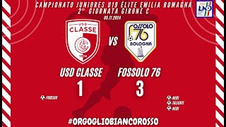 U19 Campionato Reg Élite Emilia R Girone C 2a giornata Classe Vs Fossolo 76 2024 11 05 [upl. by Ainotna]