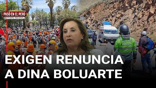 Exigen renuncia a Dina Boluarte en tercer día de paro  Pasó en el Perú noticiero regional [upl. by Peedsaj155]