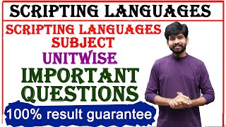 scripting languages subject important questions jntuh btech r18  important questions SL subject [upl. by Aivatra]