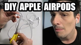 🍎 FARE CUFFIE WIRELESS AIRPODS con auricolari – Come fare cuffie apple wireless 🍎 [upl. by Aevin565]