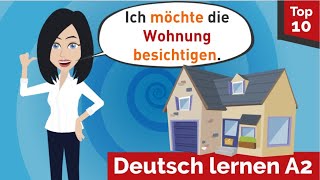 Deutsch lernen A2  Ich möchte die Wohnung besichtigen Wann haben Sie einen Termin frei [upl. by Lennox]