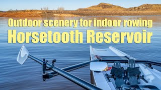 Outdoor scenery for indoor rowing  Horsetooth Reservoir in Colorado [upl. by Dlareg440]