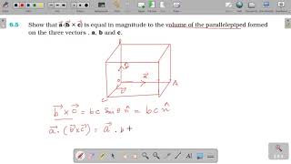 65 Show that ab × c is equal in magnitude to the volume of the parallelepiped formed on the [upl. by Asenad]