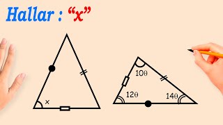 Hallar “x”  Congruencia y Semejanza de triangulos  ejercicios [upl. by Sirroned793]