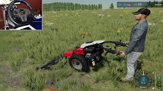 LAND OF GRASSPickup Transport AEBI CC66 Motor Mower Mowing Grass  Farming Simulator 22 [upl. by Stacee536]