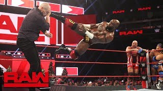 Angle Roode Gable amp Crews vs Corbin  No Disqualification Handicap Match Raw Dec 17 2018 [upl. by Dymphia]