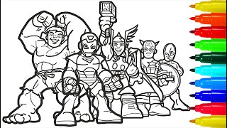 Marvel Heroes Victory Coloring pages [upl. by Ingham]