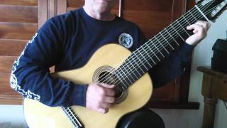 Silvius Weiss Allemande Sonata SW11 on 10string guitar [upl. by Acinomad]