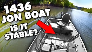 How Stable Is My 1436 Jon Boat Standing amp Fishing Stability Test [upl. by Doi]