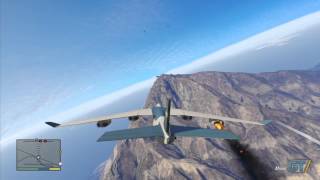 GTA V Cargo Plane Truck Jump Gameplay [upl. by Alysoun]