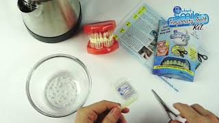 Instant Smile Temporary Tooth Kit  Instructional Fitting Video [upl. by Sarajane]