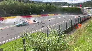 huge crash  24h Spa 2021 Jack Aitken [upl. by Andromada784]