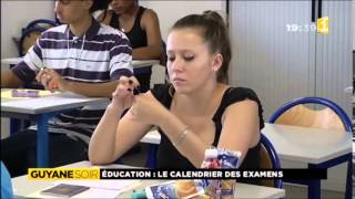 Le calendrier des examens en guyane [upl. by Nimoynib]