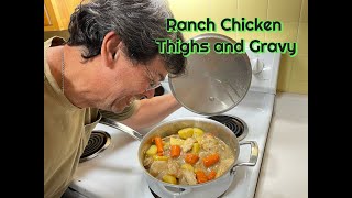 Chat GPTs Crockpot Ranch Chicken Thighs with Potatoes Carrots and Gravy  Easy Crockpot Dinner [upl. by Callista]