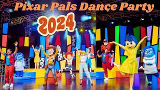 Disneyland Pixar Pals Dance Party 2024 Full Video  Mr Incredible Woody Inside out 2 Sadness Joy [upl. by Allez]