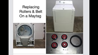 Maytag Dryer Repair – How to replace the MultiRib Belt [upl. by Leafar854]