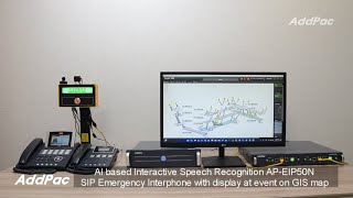 AI based Speech Recognition APEIP50N SIP Emergency Interphone with display at event on GIS map [upl. by Gregor]