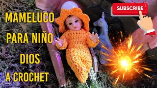 MAMELUCO O ENTERIZO PARA NIÑO DIOS TEJIDO A CROCHET PASO A PASO [upl. by Petronia412]