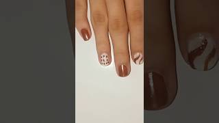 Easy nail art on small nails 💅✨ using nondominant hand shorts viralshort nailart diynails [upl. by Loleta235]