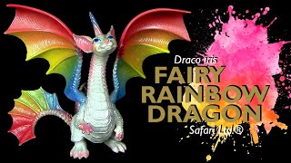 Safari Ltd ® Fairy Rainbow Dragon  Draco iris  Feen Regenbogen Drache  Review [upl. by Ynneb]