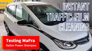 Instant traffic film cleaning using Italian MaFra Shampoo Power [upl. by Darooge]