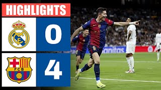 🔴 Resumen  REAL MADRID vs BARCELONA 0  4  HIGHLIGHTS  LaLiga 202425 [upl. by Llenwad]