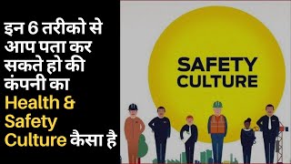 6 Indicators to assess Health amp Safety Culture  in Hindi [upl. by Sigfried]