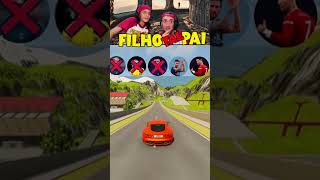 🚘Ronaldo vs Messi Lucky Truck Jump😎beamngdrive simulator shorts footballplayer AkaLegendaryBMG [upl. by Ttirrej]