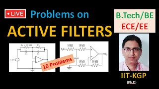 10 Problems on Active Filters  for GATE 2025 ECEEEEIE  Analog Electronics Problems [upl. by Ahsekahs]