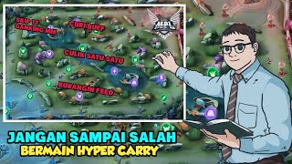 MAKRO MIKRO HYPER CARRY  Tutorial Hyper 2024  RotasiGankingampObjketif  Mobile Legends [upl. by Vanya]